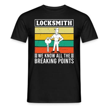 Schlosser No Door Remains Closed Schlüsseldienst - Männer T-Shirt - Schwarz - Vorne - AI Model Male 178 light (178cm)