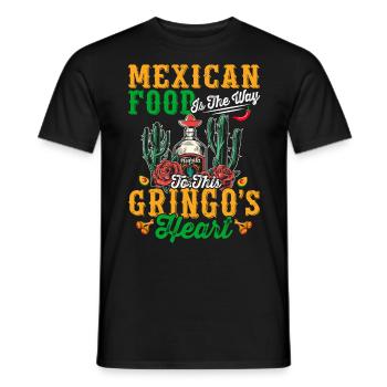Cuisine mexicaine, Amateurs de gringo, Fier - T-shirt homme - noir - Devant - AI Model Male 178 light (178cm)