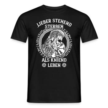 Ehre und Stolz Wikinger Spruch keltischen Knoten - Männer T-Shirt - Schwarz - Vorne - AI Model Male 178 light (178cm)