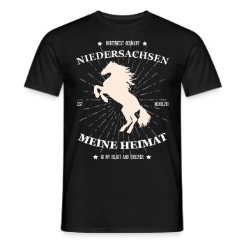 Niedersachsen meine Heimat Design - Männer T-Shirt - Schwarz - Vorne - AI Model Male 178 light (178cm)