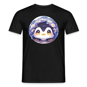 Pinguine - Männer T-Shirt - Schwarz - Vorne - AI Model Male 178 light (178cm)