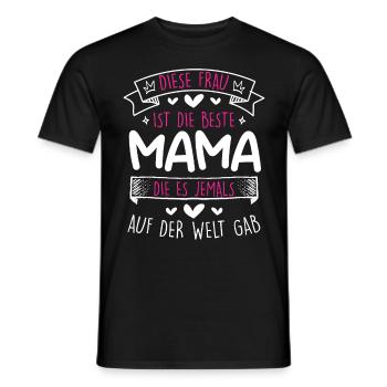Weltbeste Mama Muttertag Beste Mama coolste Mama - Männer T-Shirt - Schwarz - Vorne - AI Model Male 178 light (178cm)