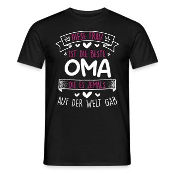 Weltbeste Oma Muttertag coole Oma Granny - Männer T-Shirt - Schwarz - Vorne - AI Model Male 178 light (178cm)
