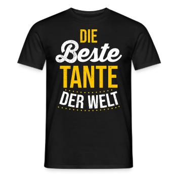 Beste Tante Muttertag Tanten weltbeste Tante - Männer T-Shirt - Schwarz - Vorne - AI Model Male 178 light (178cm)