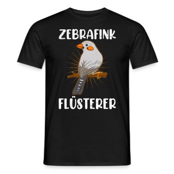 Zebrafink Flüsterer Vogelliebhaber Finkenvogel - Männer T-Shirt - Schwarz - Vorne - AI Model Male 178 light (178cm)