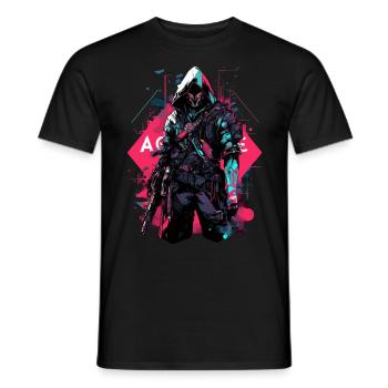 Epic Gamer Cyber Assassin du futur - T-shirt homme - noir - Devant - AI Model Male 178 light (178cm)