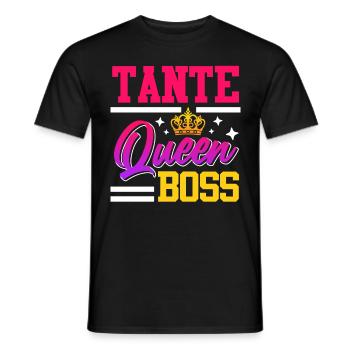 Tante Queen Muttertag Tanten Chefin Auntie - Männer T-Shirt - Schwarz - Vorne - AI Model Male 178 light (178cm)