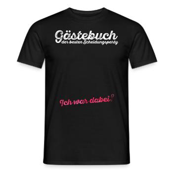 Scheidungsparty Gästebuch Ich war dabei Scheidung - Männer T-Shirt - Schwarz - Vorne - AI Model Male 178 light (178cm)