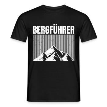 Bergführer Wanderer klettern wandern Berge - Männer T-Shirt - Schwarz - Vorne - AI Model Male 178 light (178cm)