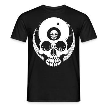 Horror Skull Skull Art Skull Gothic Heavy Metal - Men's T-Shirt - black - Front - AI Model Male 178 light (178cm)
