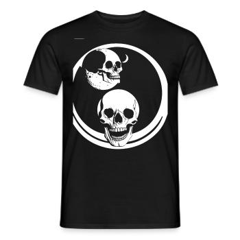 Horror Skull Skull Art Skull Gothic Heavy Metal - Men's T-Shirt - black - Front - AI Model Male 178 light (178cm)