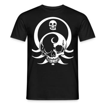 Horror Skull Skull Art Skull Gothic Heavy Metal - Men's T-Shirt - black - Front - AI Model Male 178 light (178cm)