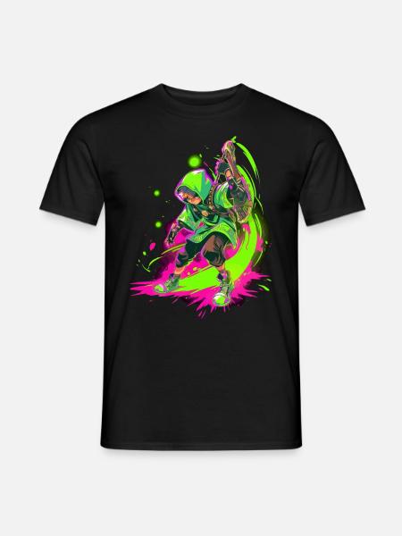 Legendärer Waldjunge im SplashArt Gaming-Design - Männer T-Shirt - Schwarz