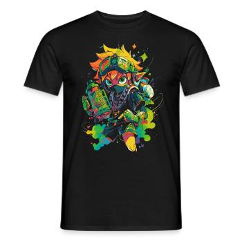 The Forest Boy : Design cool de la légende du jeu vidéo - T-shirt homme - noir - Devant - AI Model Male 178 light (178cm)
