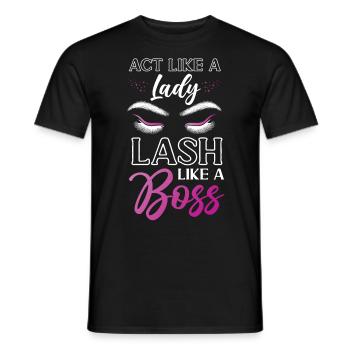 Esthetician Skincare Beautician - Men's T-Shirt - black - Front - AI Model Male 178 light (178cm)