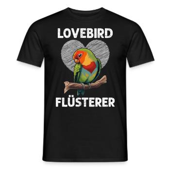 Lovebird Flüsterer Lovebird Whisperer Liebesvögel - Männer T-Shirt - Schwarz - Vorne - AI Model Male 178 light (178cm)