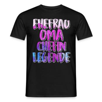 Oma Chefin Großmutter Muttertag Granny Ehefrau - Männer T-Shirt - Schwarz - Vorne - AI Model Male 178 light (178cm)