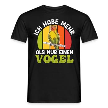 Lovebird Ich habe mehr als nur einen Vogel Papagei - Männer T-Shirt - Schwarz - Vorne - AI Model Male 178 light (178cm)