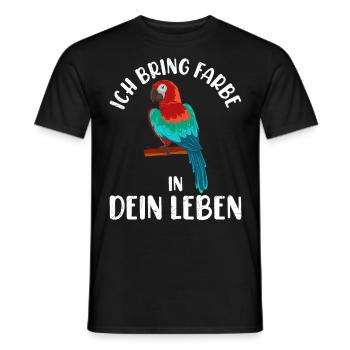 Aras Ich bring Fabe in dein Leben Papagei Fan - Männer T-Shirt - Schwarz - Vorne - AI Model Male 178 light (178cm)