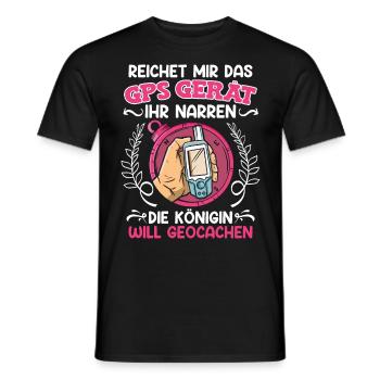 Geocacher Reichet mir das GPS Gerät ihr Narren - Männer T-Shirt - Schwarz - Vorne - AI Model Male 178 light (178cm)