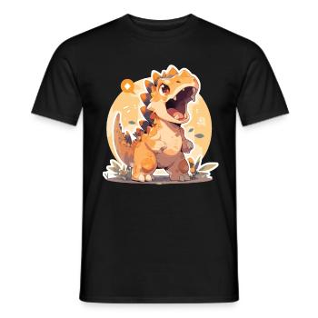 Dinsaurier Dino Baby Dinosaurier Baby - Männer T-Shirt - Schwarz - Vorne - AI Model Male 178 light (178cm)