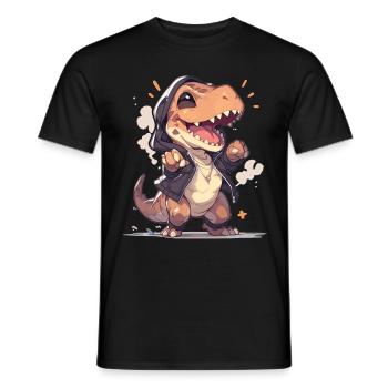 Dino Baby T- Rex Baby Trex Dinos Dinosaur - Men's T-Shirt - black - Front - AI Model Male 178 light (178cm)