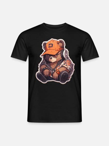 Bär Bären Hipster Bär Bären Braunbär - Männer T-Shirt - Schwarz