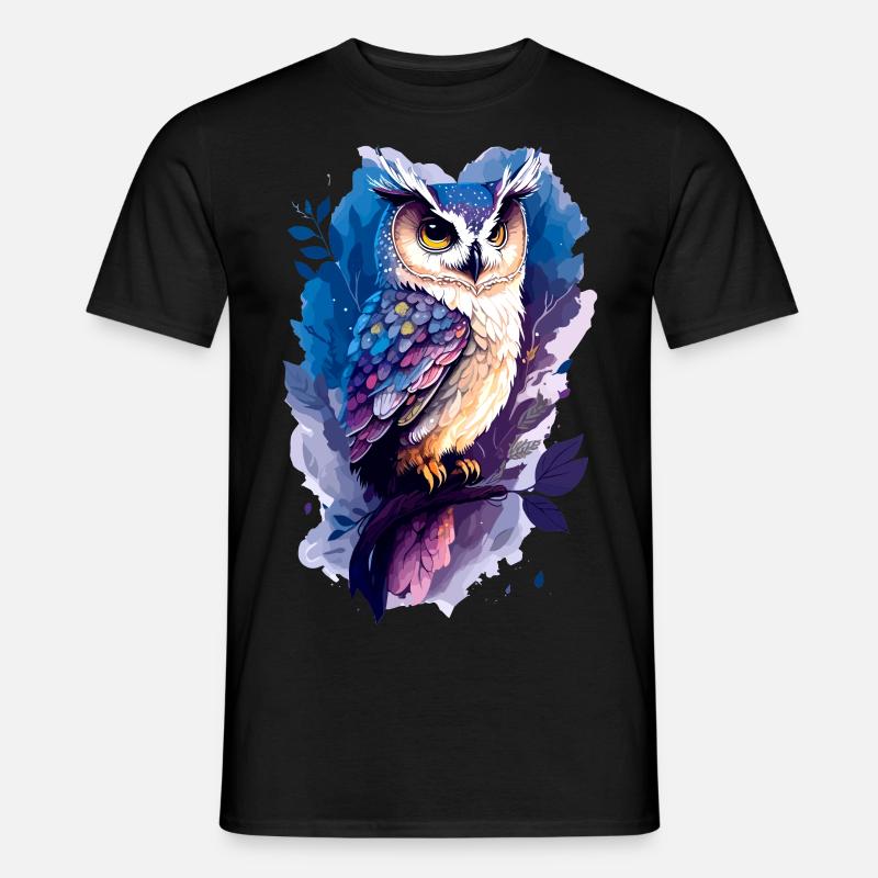 Nachteule - Männer T-Shirt - Schwarz