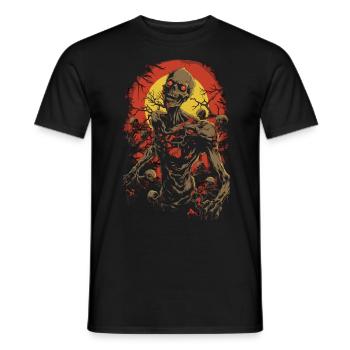 Gänsehaut-Garantie: Zombie untote Halloween-Horde - Männer T-Shirt - Schwarz - Vorne - AI Model Male 178 light (178cm)