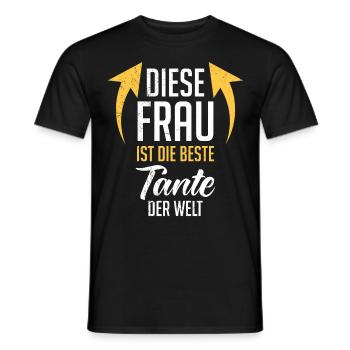 Beste Tante Muttertag Tanten weltbeste Tante - Männer T-Shirt - Schwarz - Vorne - AI Model Male 178 light (178cm)