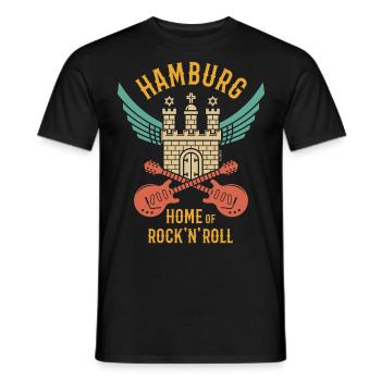Hambourg – Demeure du Rock 'n' Roll (Rocker / 4C) - T-shirt homme - noir - Devant - AI Model Male 178 light (178cm)