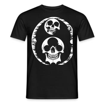 Horror Skull Skull Art Skull Gothic Heavy Metal - Men's T-Shirt - black - Front - AI Model Male 178 light (178cm)