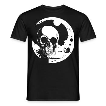 Horror Skull Skull Art Skull Gothic Heavy Metal - Men's T-Shirt - black - Front - AI Model Male 178 light (178cm)