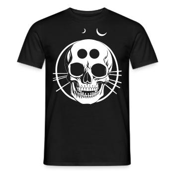 Horror Skull Skull Art Skull Gothic Heavy Metal - Men's T-Shirt - black - Front - AI Model Male 178 light (178cm)
