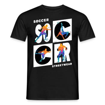 Fußball Fußballer Fußballspieler Sport Fan Verein - Männer T-Shirt - Schwarz - Vorne - AI Model Male 178 light (178cm)