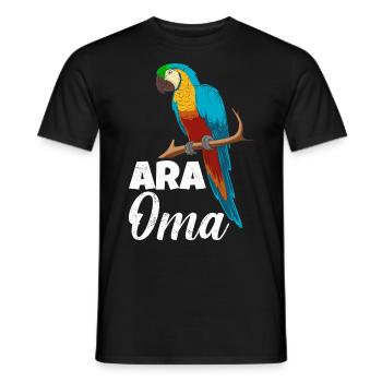 Ara Oma Macaw Grandma Vogelliebhaber Frauen - Männer T-Shirt - Schwarz - Vorne - AI Model Male 178 light (178cm)