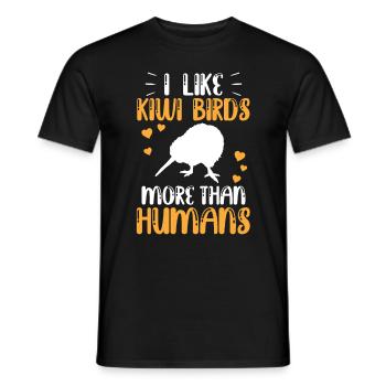 Kiwi bird more like New Zealand kiwi - Men's T-Shirt - black - Front - AI Model Male 178 light (178cm)
