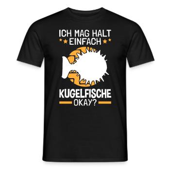 Ich mag einfach Kugelfisch Riesenkugelfisch - Männer T-Shirt - Schwarz - Vorne - AI Model Male 178 light (178cm)