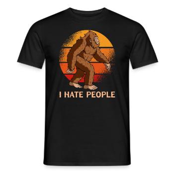 Je déteste les gens Bigfoot - T-shirt homme - noir - Devant - AI Model Male 178 light (178cm)