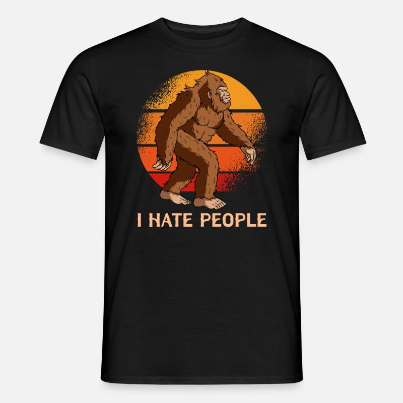 I Hate People Bigfoot - Männer T-Shirt - Schwarz
