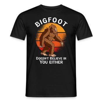Bigfoot ne croit pas en vous non plus - T-shirt homme - noir - Devant - AI Model Male 178 light (178cm)