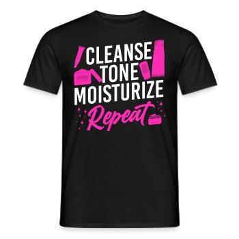 Cute Licensed Esthetician Skincare - Men's T-Shirt - black - Front - AI Model Male 178 light (178cm)