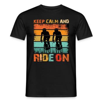 Restez calme et roulez - T-shirt homme - noir - Devant - AI Model Male 178 light (178cm)