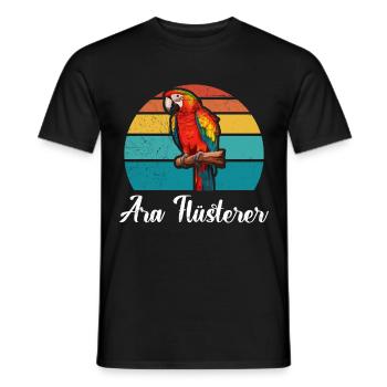 Ara Flüsterer Macaw Whisperer Papageien Fan - Männer T-Shirt - Schwarz - Vorne - AI Model Male 178 light (178cm)