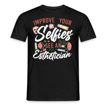 Cute Licensed Esthetician Skincare - Männer T-Shirt - Schwarz - Vorne - AI Model Male 178 light (178cm)