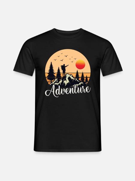Bergsteigen Bergsteiger Wandern Wanderer - Männer T-Shirt - Schwarz