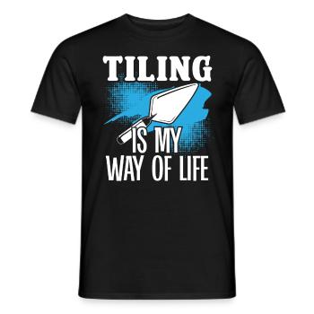 Carrelage Mon Mode De Vie Revêtement de sol - T-shirt homme - noir - Devant - AI Model Male 178 light (178cm)