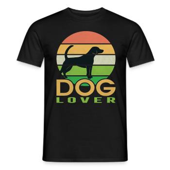 Amoureux des chiens - T-shirt homme - noir - Devant - AI Model Male 178 light (178cm)