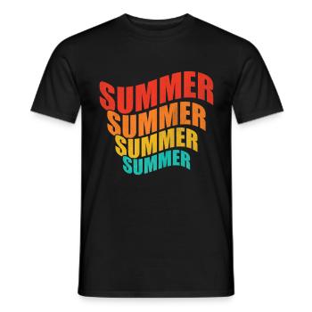 Sommer Sommer - Männer T-Shirt - Schwarz - Vorne - AI Model Male 178 light (178cm)