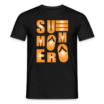 Sommer - Männer T-Shirt - Schwarz - Vorne - AI Model Male 178 light (178cm)